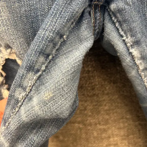 Jag jeans AG Jeans Wommans Legging Size 27R Ankle Super Skinny Distressed Blue Denim