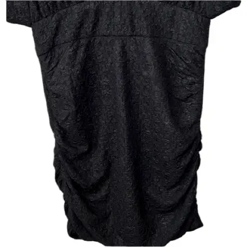 IRO Cory Ruched Blouson Mini Dress Size 36/4 In Black