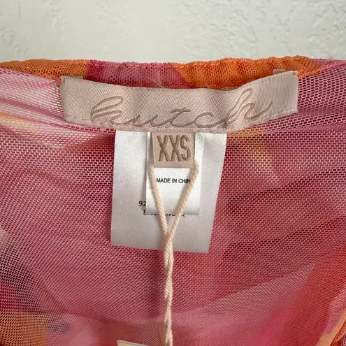 Hutch Jelena Tulip Mesh Swim Cover-Up Skirt in Cantaloupe NWT Size XXS