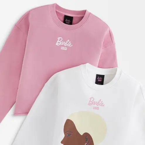 Kith BARBIE x  Crissy Crew 60th Anniversary Barbiecore Sweatshirt in Pink Sz S