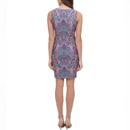 Tommy Hilfiger  paisley print scuba sheath dress Sz 4