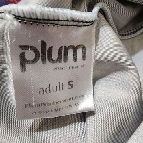 Plum Multicolored Geometric Leotard (S) Blue