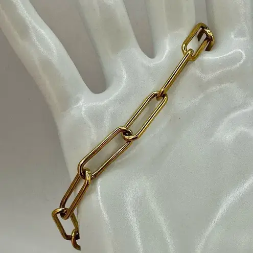 Gold tone link bracelet