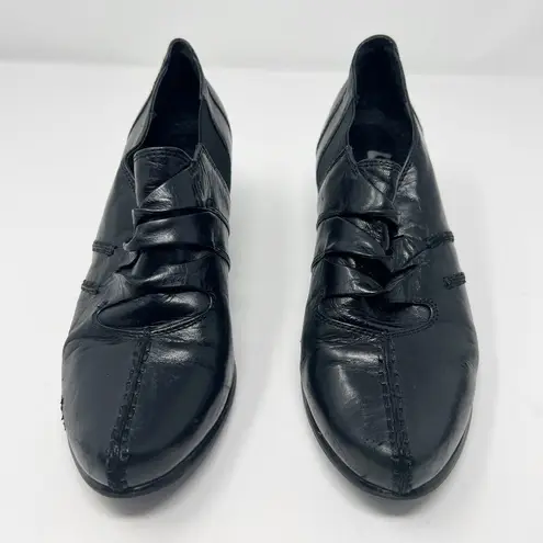 Canal Grande Leather Black Slip On Shoes Size 36 Business Casual