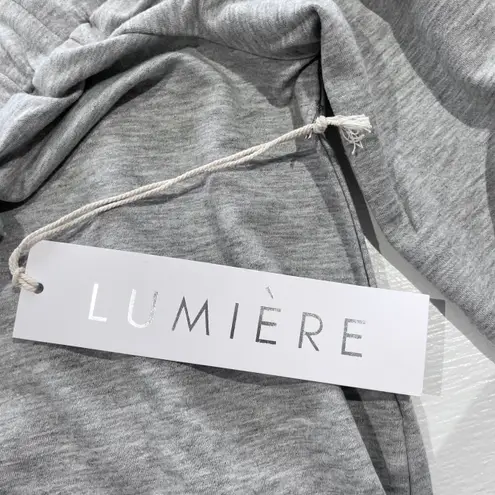 Lumière New Off The Shoulder Sweatshirt Bardot Sweat Top Heather Gray
