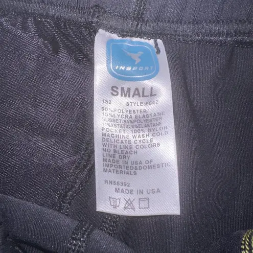 Insport Womens Small Momentum Swift Short Black w Gold Accents Made in USA NWT