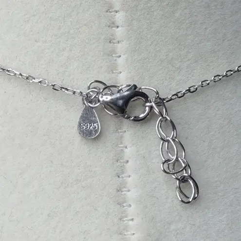 Sterling Silver Tiny Dogtag Initial T pendant Necklace NEW