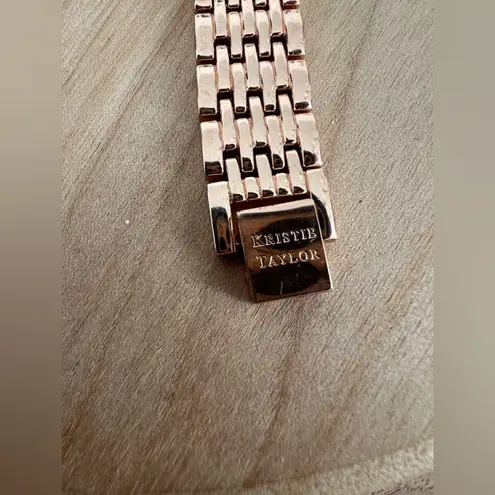 Kristie Taylor Diamond and Rose Gold Tone Watch Ladies Beautiful Quartz Watch