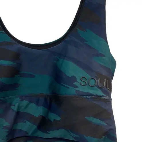 SoulCycle  Aqua Camouflage Sports bra