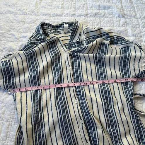 Mahina Hawaii Striped Shirt Dress Button Up Large