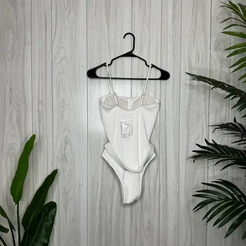 Abercrombie & Fitch NWT  Ribbed Belted One Piece Swimsuit Cheeky size S Small