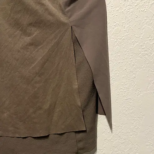 BKE " Red" Suede-Feel Brown Flowy Spaghetti Strap Tank Top Tan Flowy Relaxed Cute