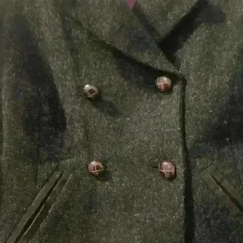 Boden Blazer Jacket Charcoal Gray Wool Short Double Breasted Size 6 US