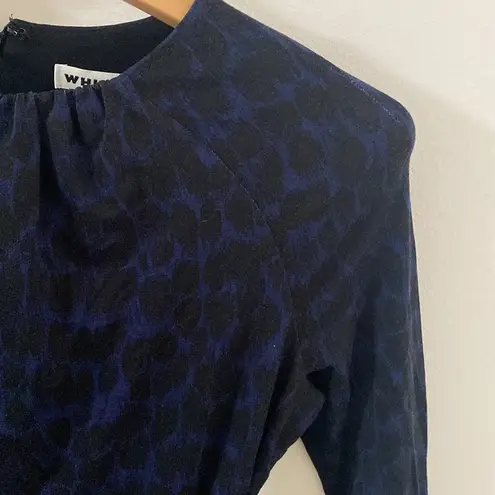 Whistles Celestine Animal Print Jersey Twist at Waist Dress size 4 Black