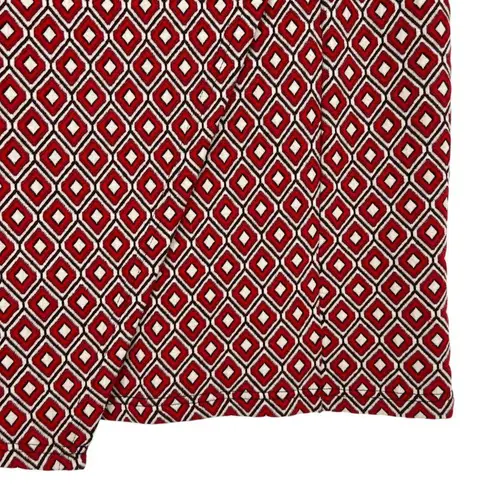 Maeve By Anthropologie Red Diamond Pattern Wrap Pencil Skirt Size XS