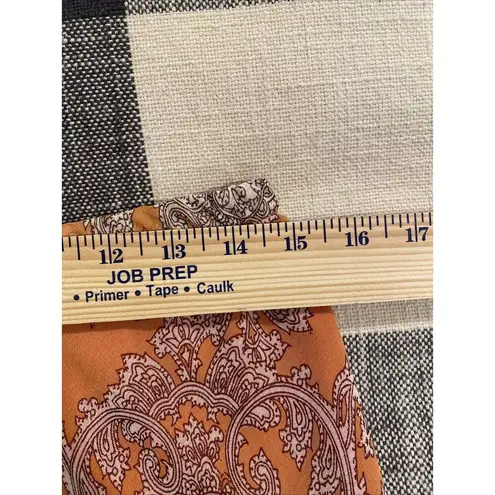 Vintage Zero Zero Womens Skirt Large Red Paisley Fairy Prairie Cottagecore Boho Orange