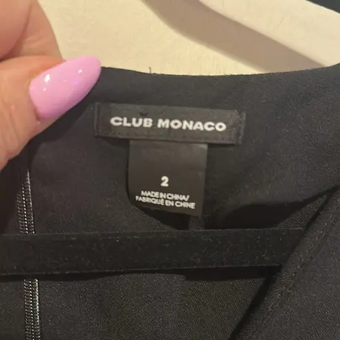 Club Monaco BODENA BLACK VNECK ROMPER 2