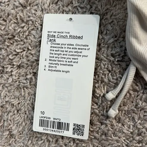Lululemon NWT  side cinch ribbed tee Sz 10 - Image 3