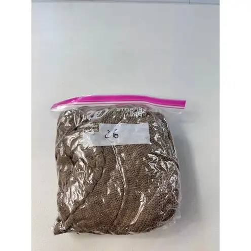 Charlotte Daniel Sleeveless Duster Cardigan Fringe Tan Knit Sweater Vest Size 8