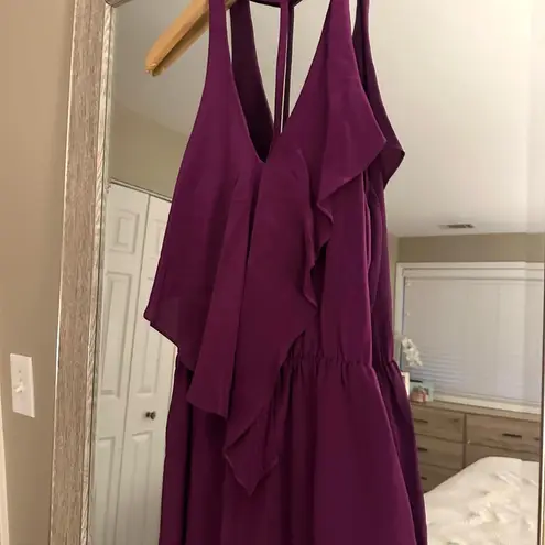 Rory Beca  Revolve 100% Silk Purple Ruffle Dress Size Small