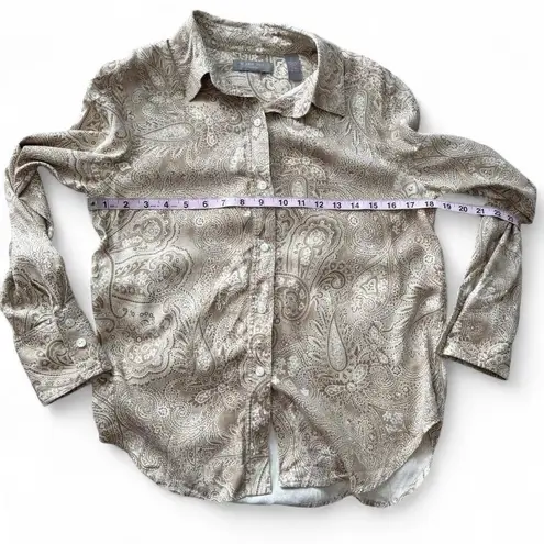 Kate Hill Vintage Silk Paisley Button Up Shirt, Women's Size PM
