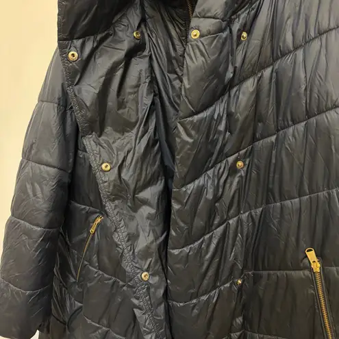 Barbour Coat Orchy Hooded Quilted Navy Winter Puffer Coat Women’s Plus Size 1X