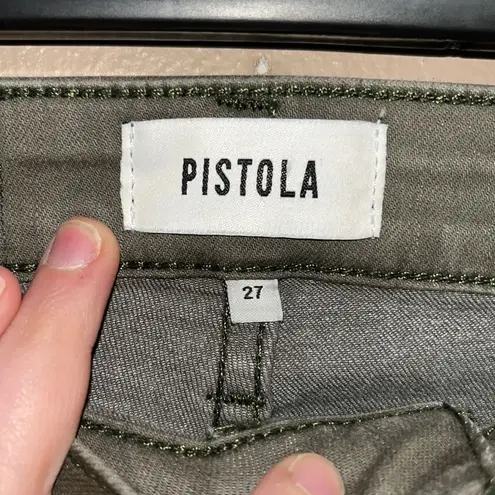 Pistola Women’s Dark green high rise Faux leather pants size 27 goingout casual