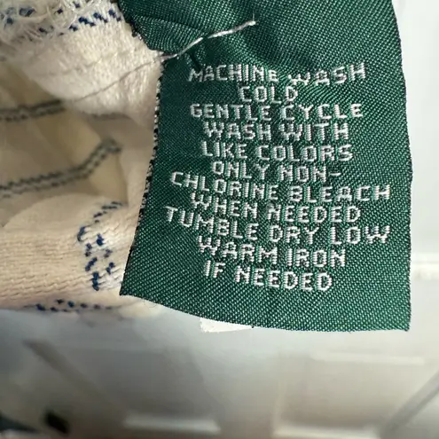 Vintage Ralph Lauren White Jean Vest Navy Pinstriped Nautical Buttons W1763 Sz L Size L