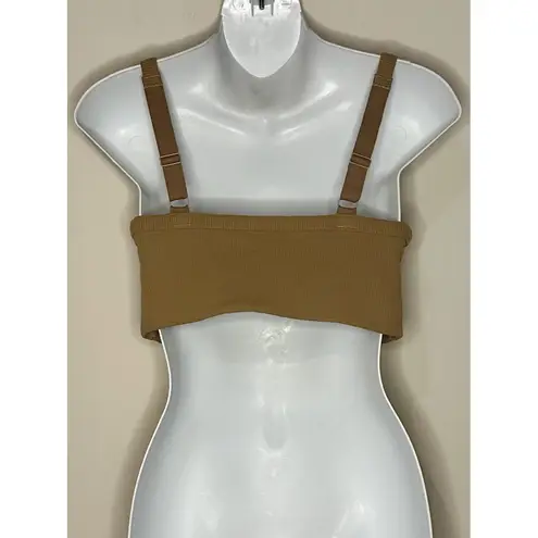 Offline by Aerie Stretch Medium Support Ribbed Sports Bra Size XL EUC!!! Brown