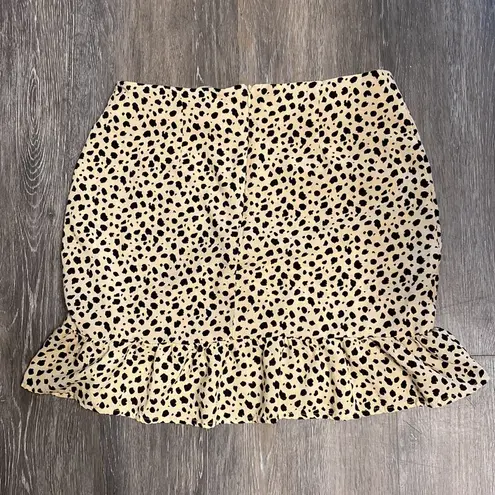 Lottie Moss  Ruffle Cheetah Mini Skirt Size M