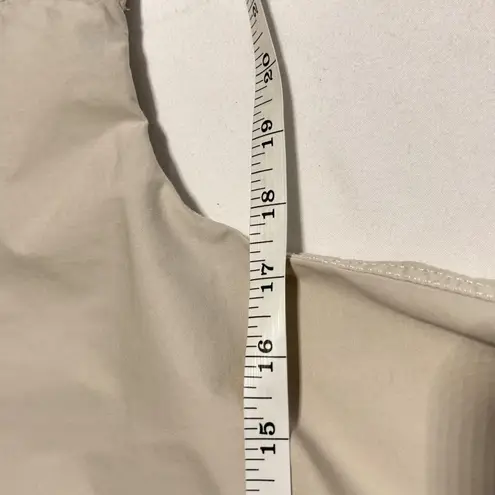 Pistola Romper Womens Small Beige Proof Utility Zip Front Drawstring Pockets