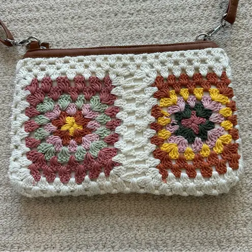 Earthbound  Crochet Square Clutch Crossbody Bag