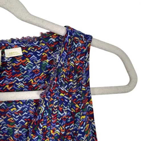 Maeve Anthropologie Womens Sz S Lila Confetti Pintuck Blouse Sleeveless V-Neck