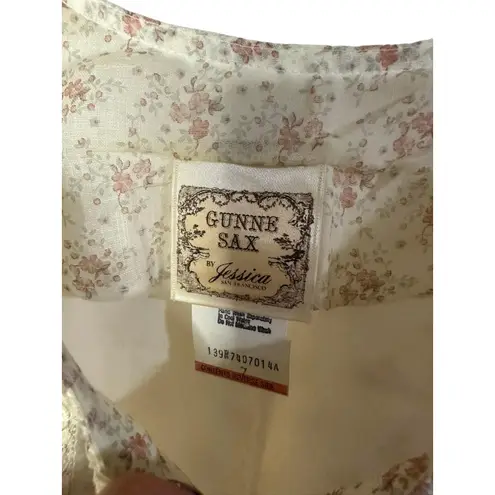 Gunne Sax Vintage by Jessica San Francisco Floral Midi Dress Size 7