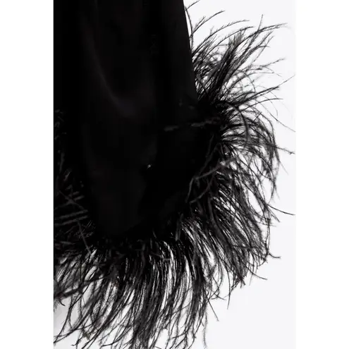 ZARA feathered flowy blouse