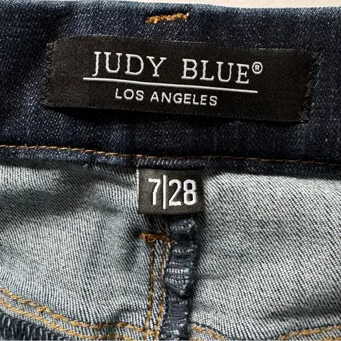 Judy Blue Womens Skinny Fit Pull On Jeans 7 28 Dark Wash Stretch Waist Jeggings