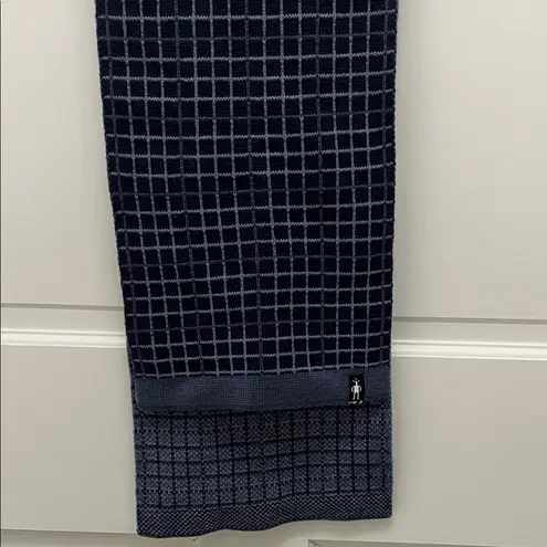 Smartwool Blue Checkered Scarf - Length 65.5 inches X Width 8.25 inches