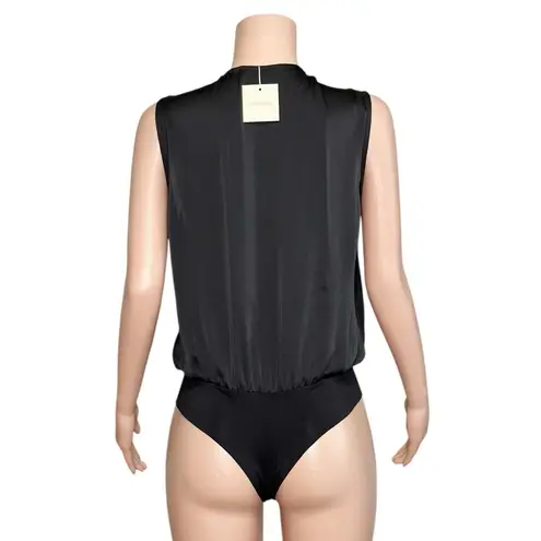 FAVORITE DAUGHTER Sleeveless Date Bodysuit, Black, Large Black