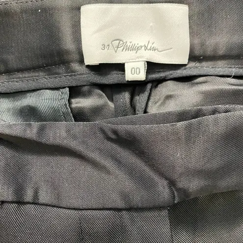 3.1 Phillip Lim Tuxedo Pants Straight Leg Inset Side Stripe Black Size US 00
