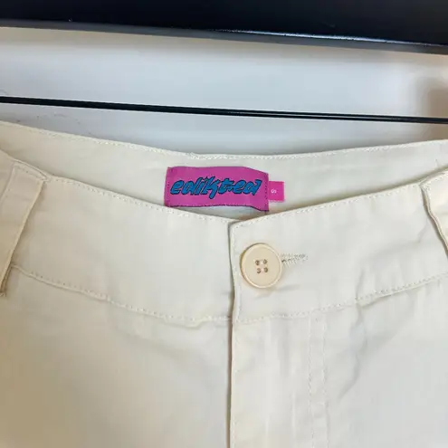 Edikted Zuri Cotton Twill Cargo Pants in Beige Size Small