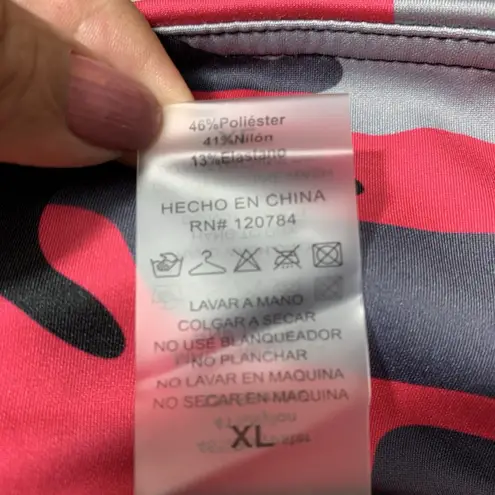 Yelete Active Camo Print Leggings XL Pink Gray Black Stretch High Waist NWT