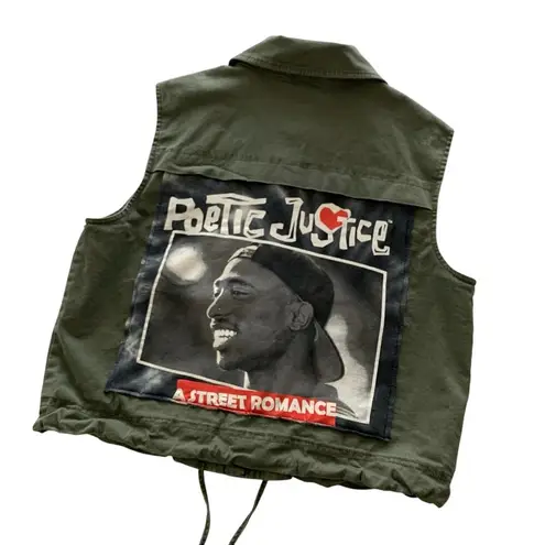 Via Penny Lane Reworked Apparel | 2Pac Poetic Justice Green Vest Size M