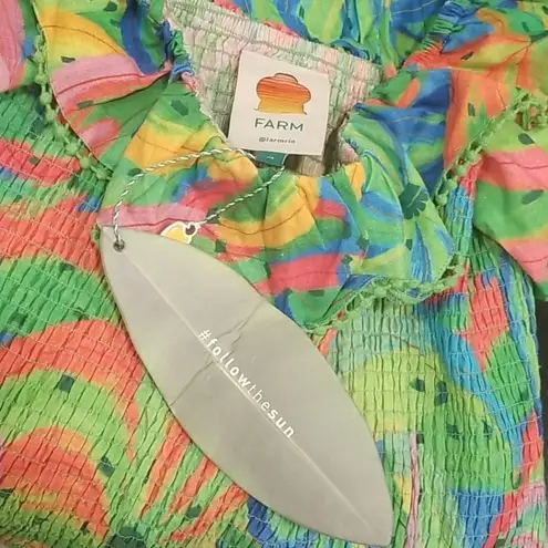 Farm Rio 💕💕 Neon Banana Mini Dress Medium NWT