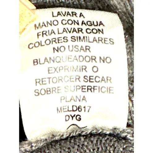 Allison Brittney Small Gray Textured Knit Long Sleeve Dress Soft Glam Open Back