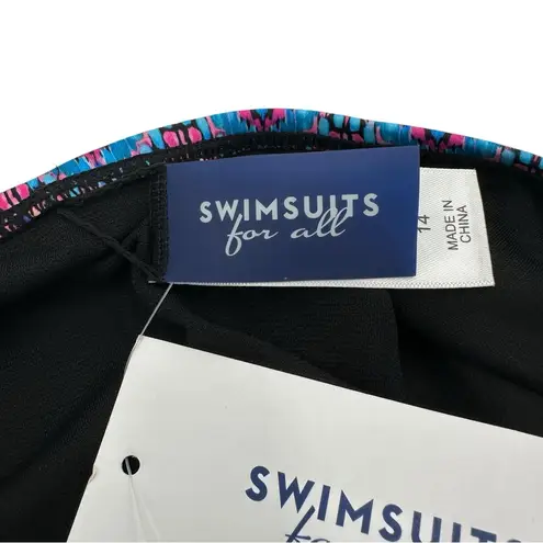 NEW Swimsuits For All Boho Full Coverage Bikini Swim Wear size 14 Black