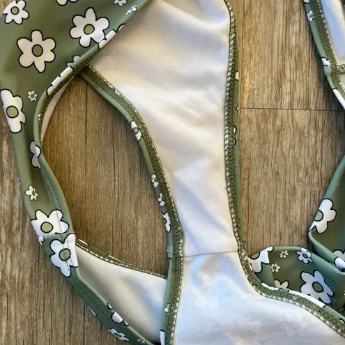Womens Green Floral Bikini