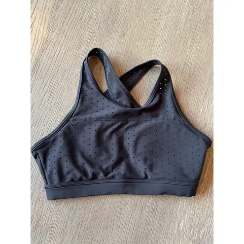 Buff‎ Bunny Collection Black Perforated Strappy Sports Bra Small