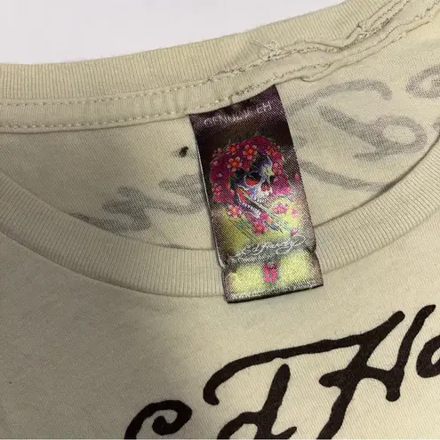 Ed Hardy  Women’s Shirt Eagle Tiger Small Flame Peace Love Tattoo Y2K Grunge Sick