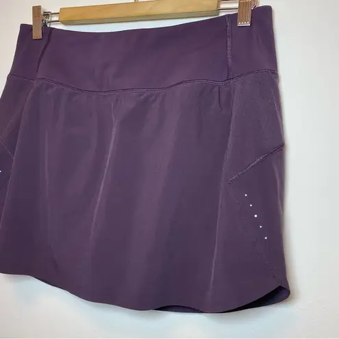 Athleta  | Run with It High Rise 14” Athletic Running Skort Agate Purple Medium