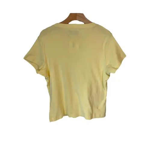 Browning Shirt Womens XL Yellow Short Sleeve Crew Neck Embrodered Deer Logo Top